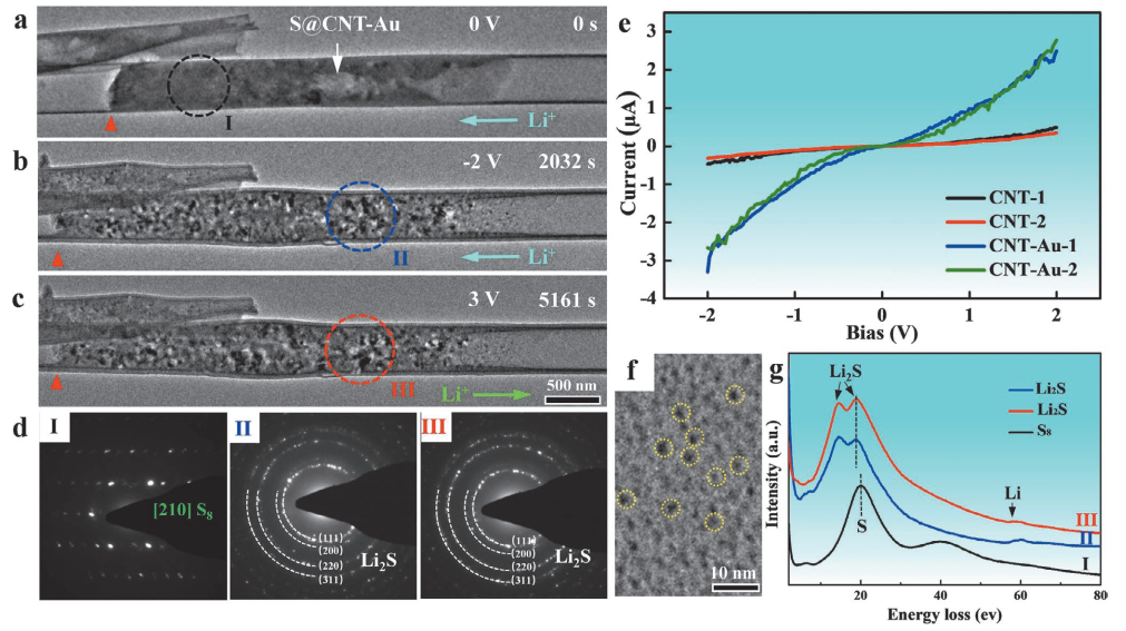 原位TEM觀測(cè)充放電 原位TEM觀測(cè)充放電
