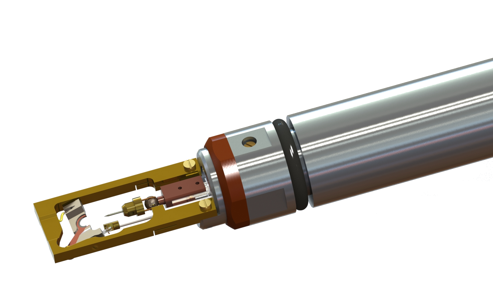 原位電學樣品桿示意圖 原位電學樣品桿示意圖