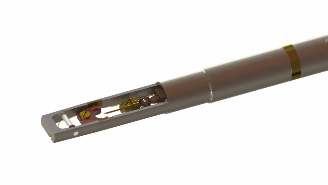 圖4 實驗中澤攸科技原位樣品桿 圖4 實驗中澤攸科技原位樣品桿