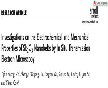 Small Methods: 華中科技大學高義華團隊利用原位電鏡技術揭示納離子電池充放電行為和機械性能